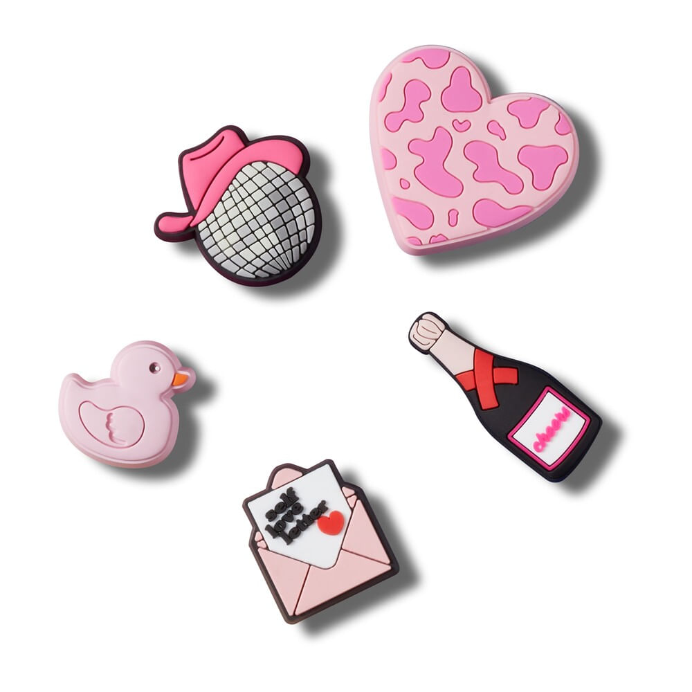 Jibbitz™ All Pink All girl Pack com 5 Peças UNICO