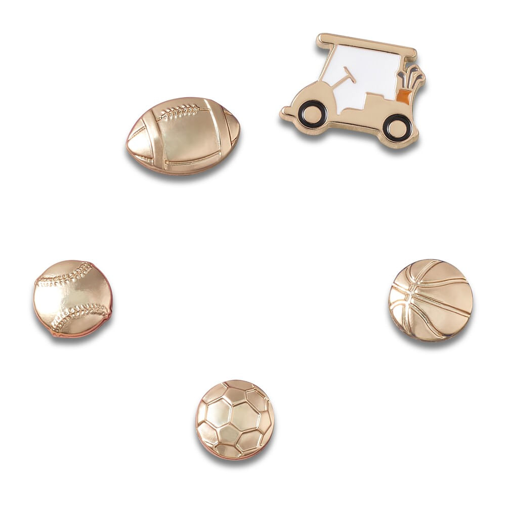 Jibbitz™ Esportes Dourado Pack com 5 Peças UNICO
