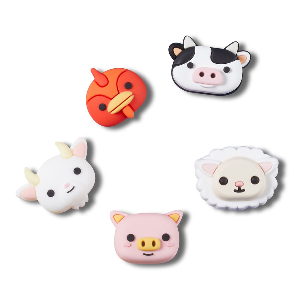 Jibbitz™ Animais de Fazenda Pack com 5 Peças UNICO