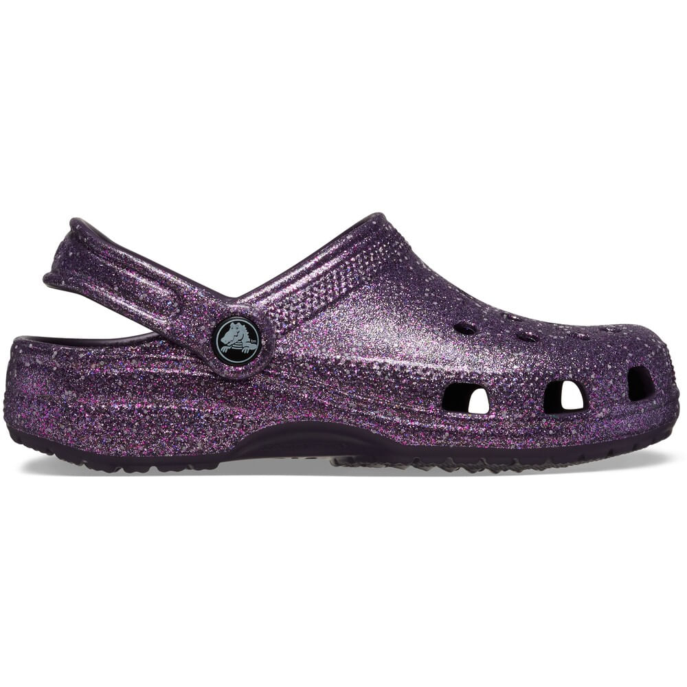 Sandália Crocs Classic Space Glitter Clog Infantil DARK IRIS/MULTI 24