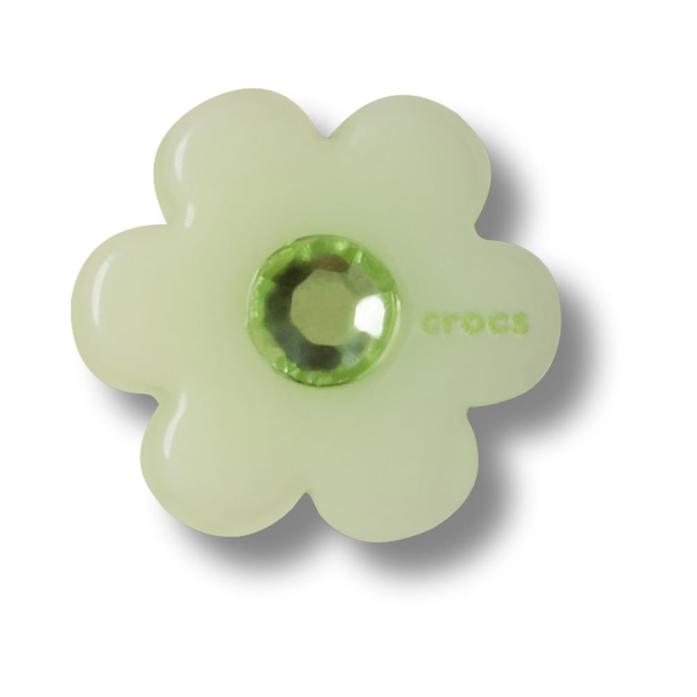 Jibbitz™ Flor Verde com Pedra UNICO
