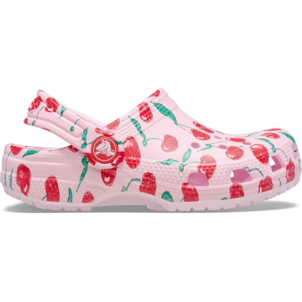 Sandália Crocs Classic Fresh Fruits Clog Juvenil PINK MILK 33