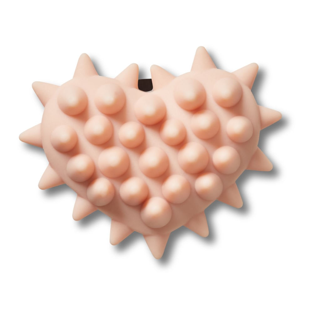 Jibbitz™ Coração de Espinhos Rosa Claro UNICO
