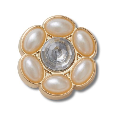 Jibbitz™ Flor de Prata e Pérola