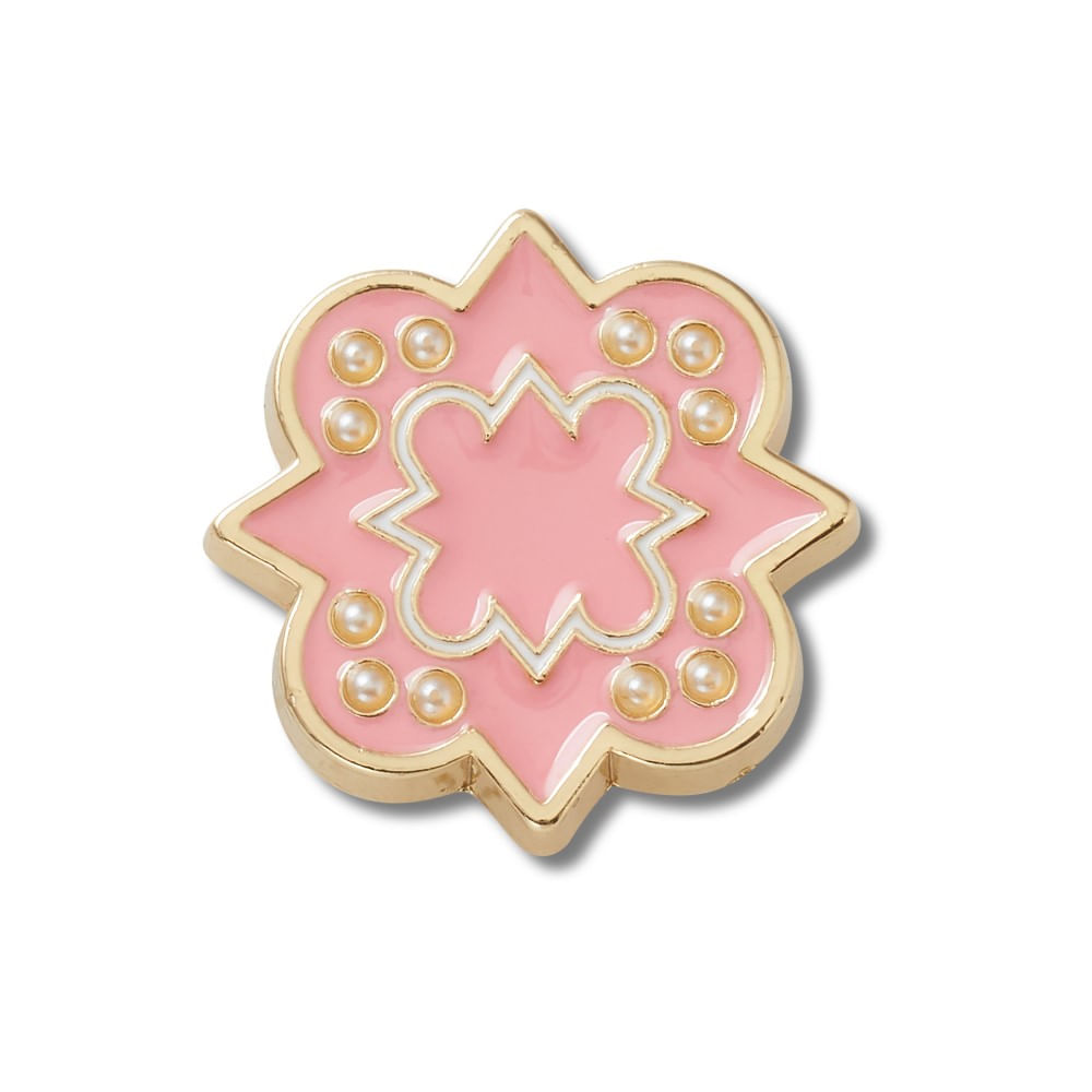 Jibbitz™ Símbolo Sororidade Rosa e Dourado UNICO