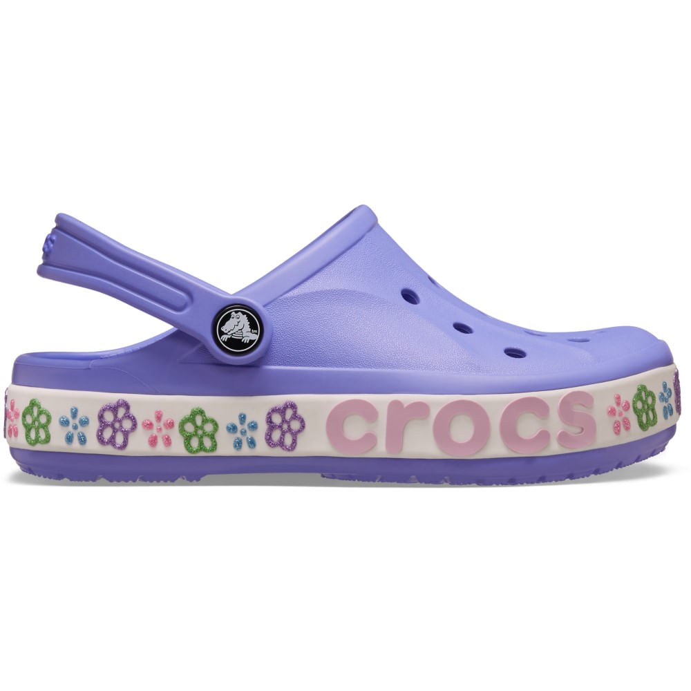 Sandália Crocs Bayaband Flower Band Clog Juvenil DIGITAL VIOLET 29