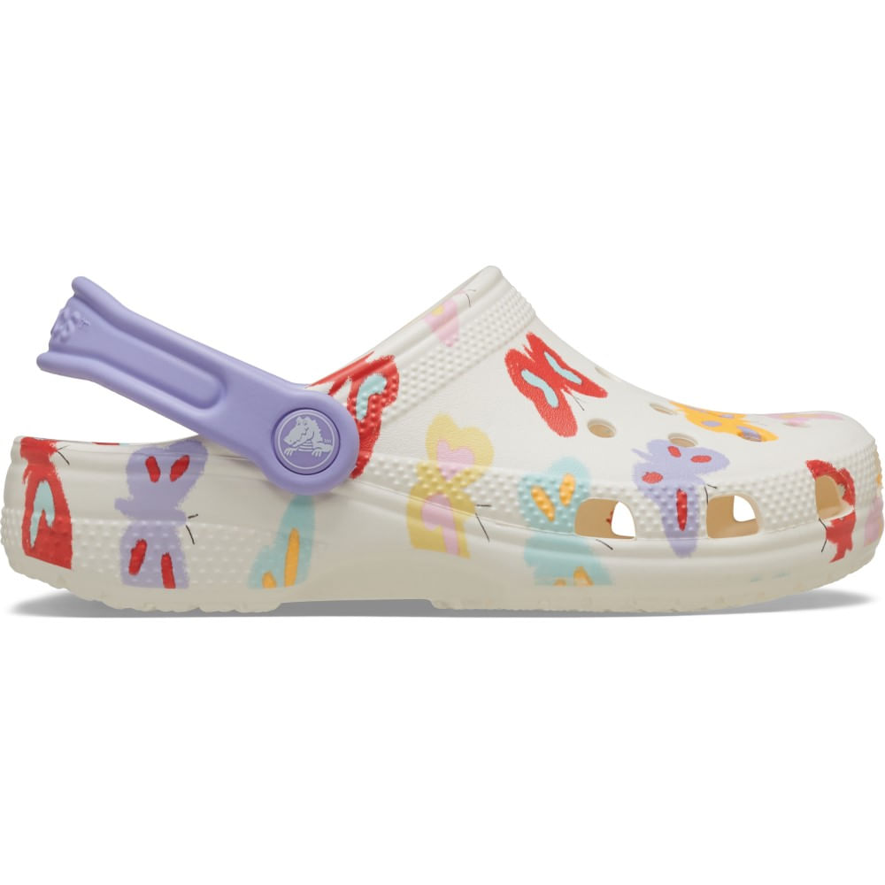 Sandália Crocs Classic Butterfly Graphic Clog Infantil CHALK 22
