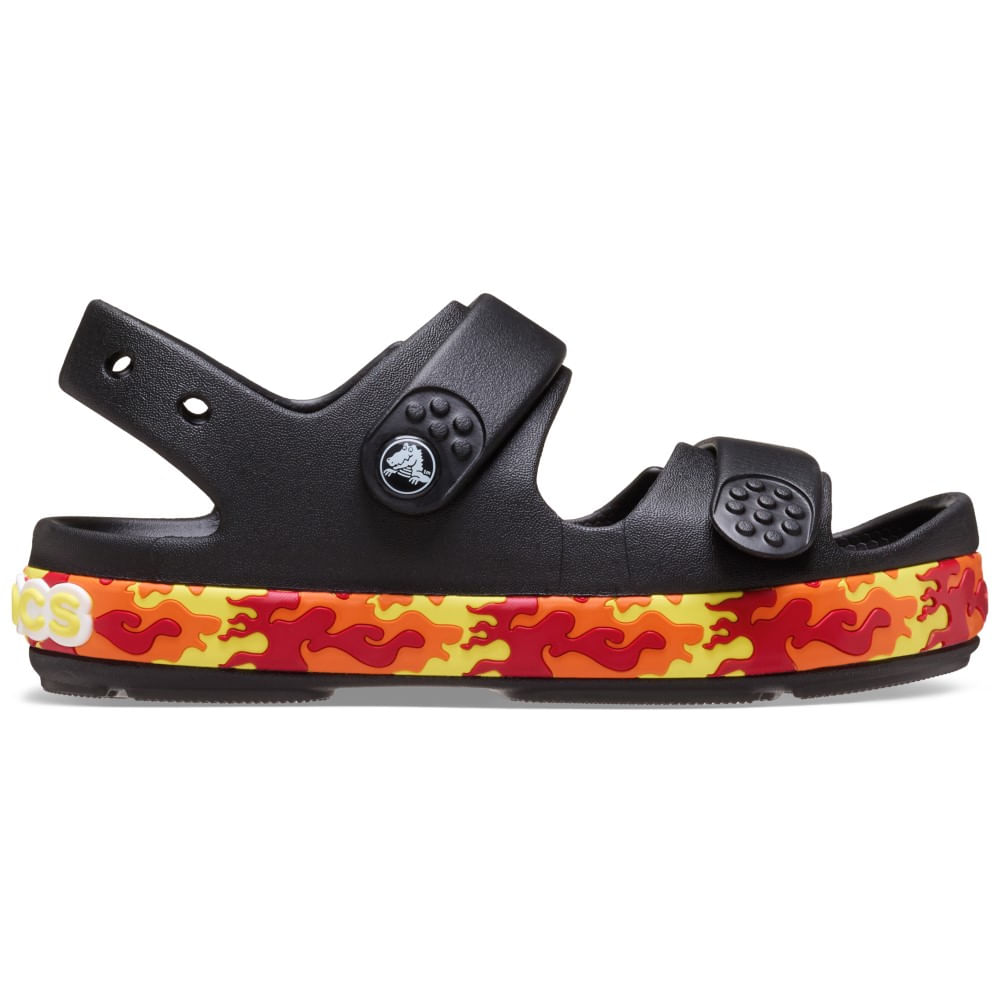 Sandália Crocs Crocband Cruiser Flames Sandal Infantil BLACK 22