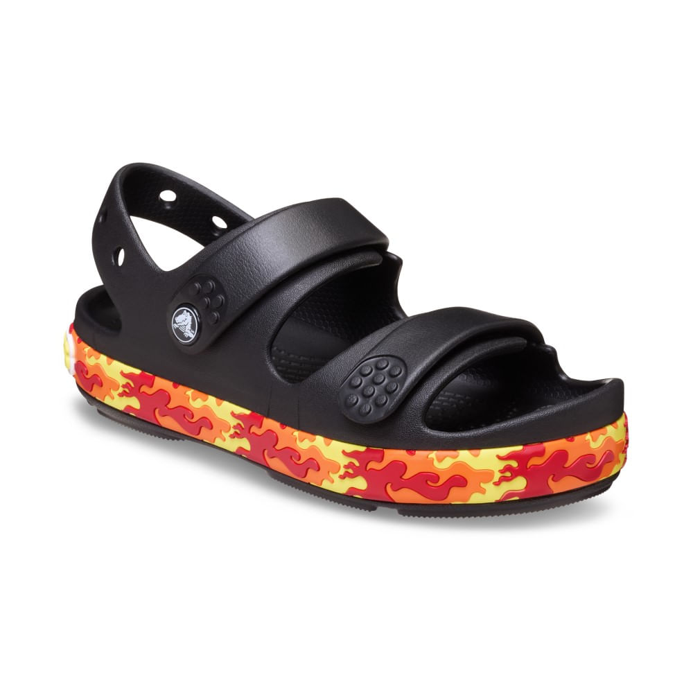 Sandália Crocs Crocband Cruiser Flames Sandal Infantil BLACK Crocs