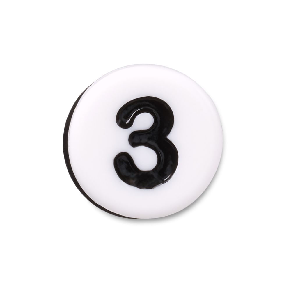 Jibbitz™ Número 3 Pequeno UNICO