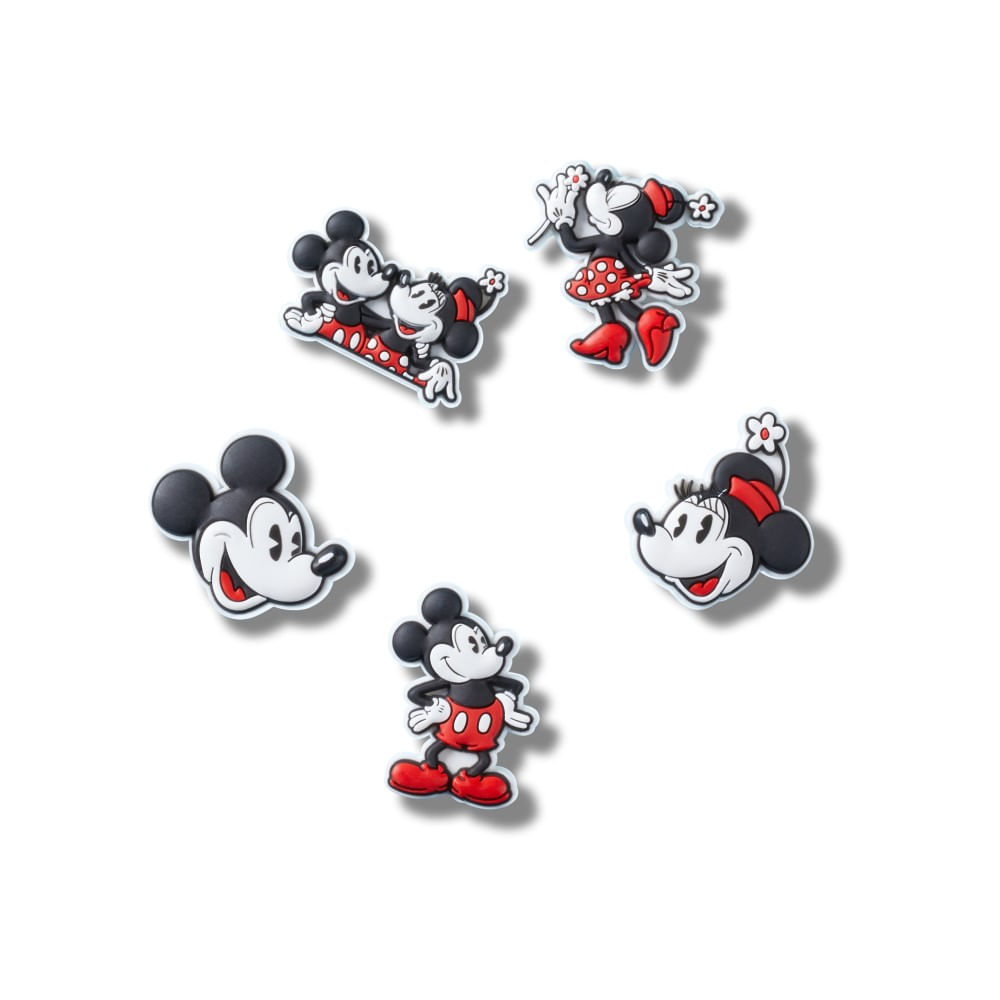 Jibbitz™ Mickey and Minnie Pack com 5 Peças UNICO
