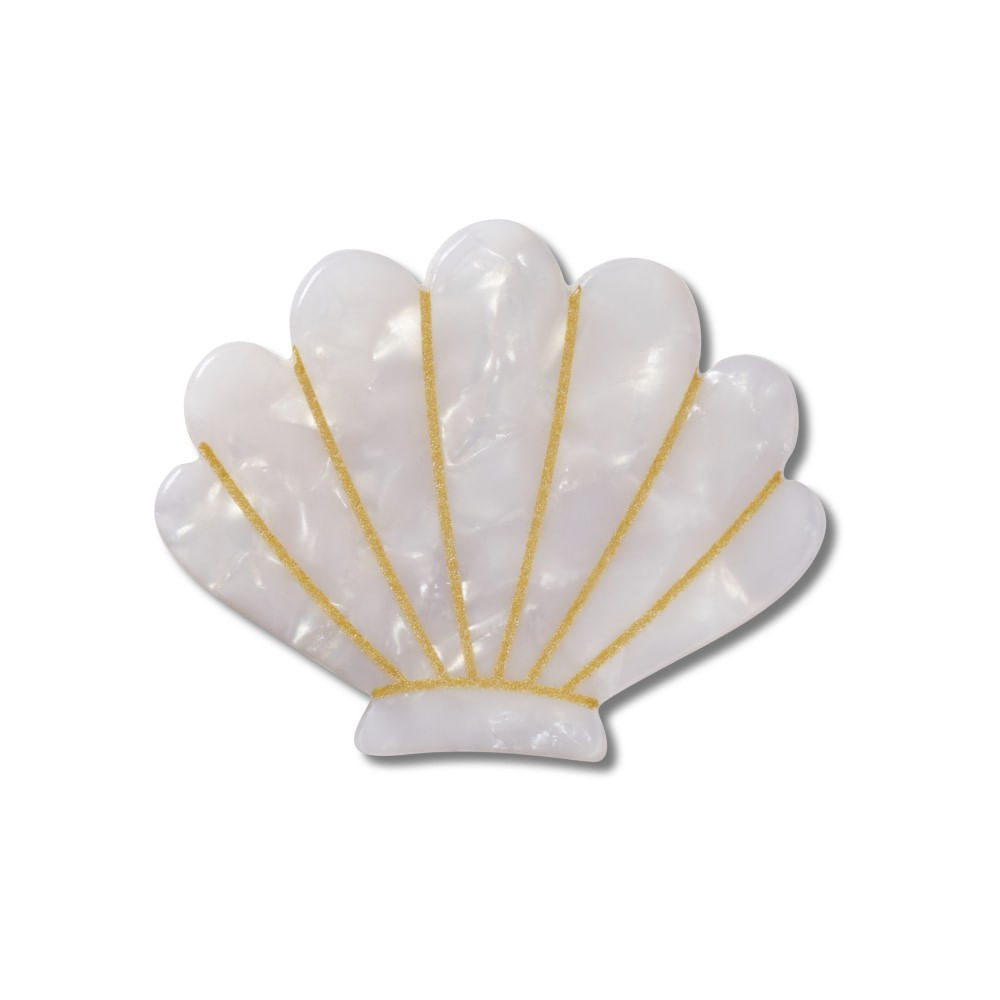 Jibbitz™ Concha Branca e Dourada UNICO
