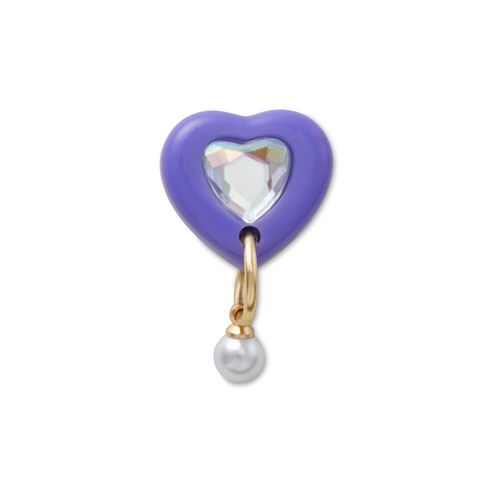 Jibbitz™ Coração Roxo com Pérola
