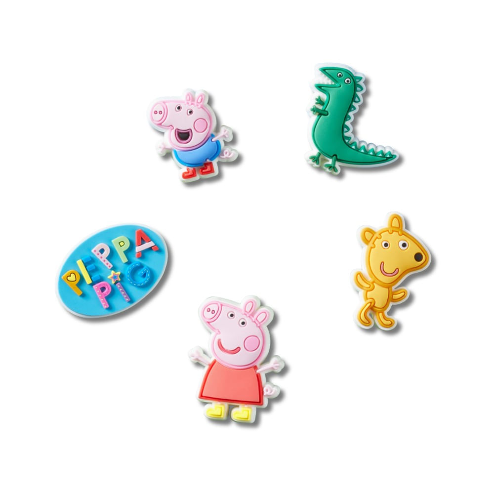 Jibbitz™ Personagens Peppa Pig Pack com 5 Peças UNICO