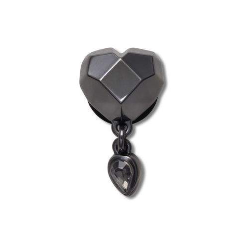Jibbitz™ Coração Preto de Metal
