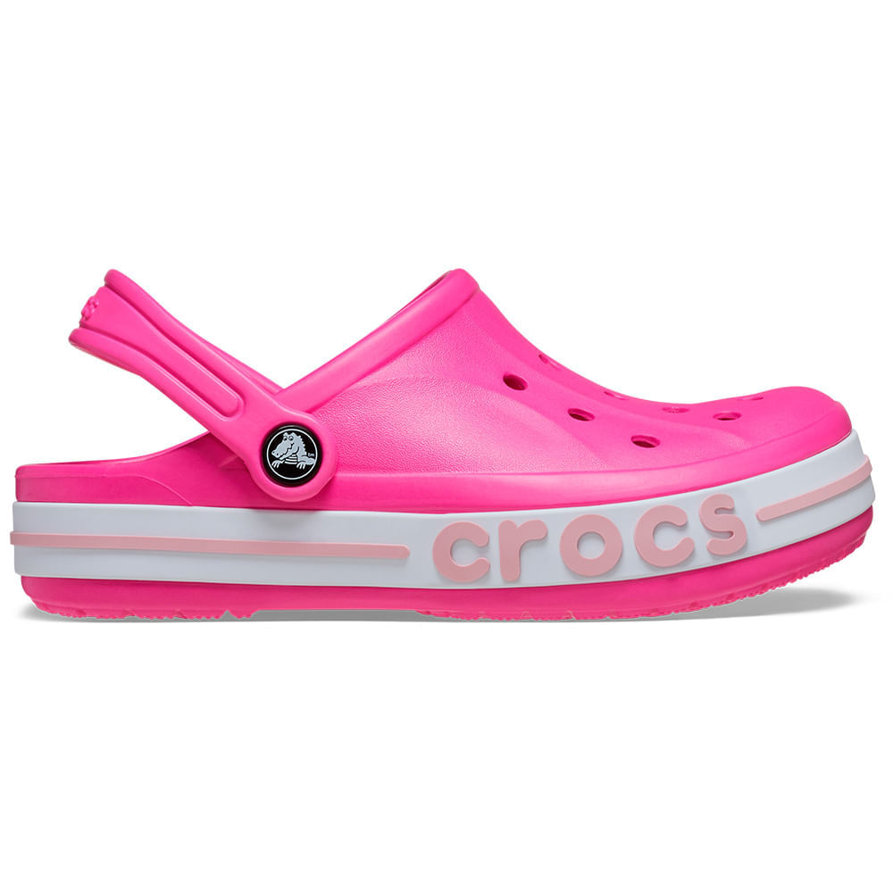 Sandália Crocs Bayaband Clog Juvenil ELECTRIC PINK/PETAL PINK 29