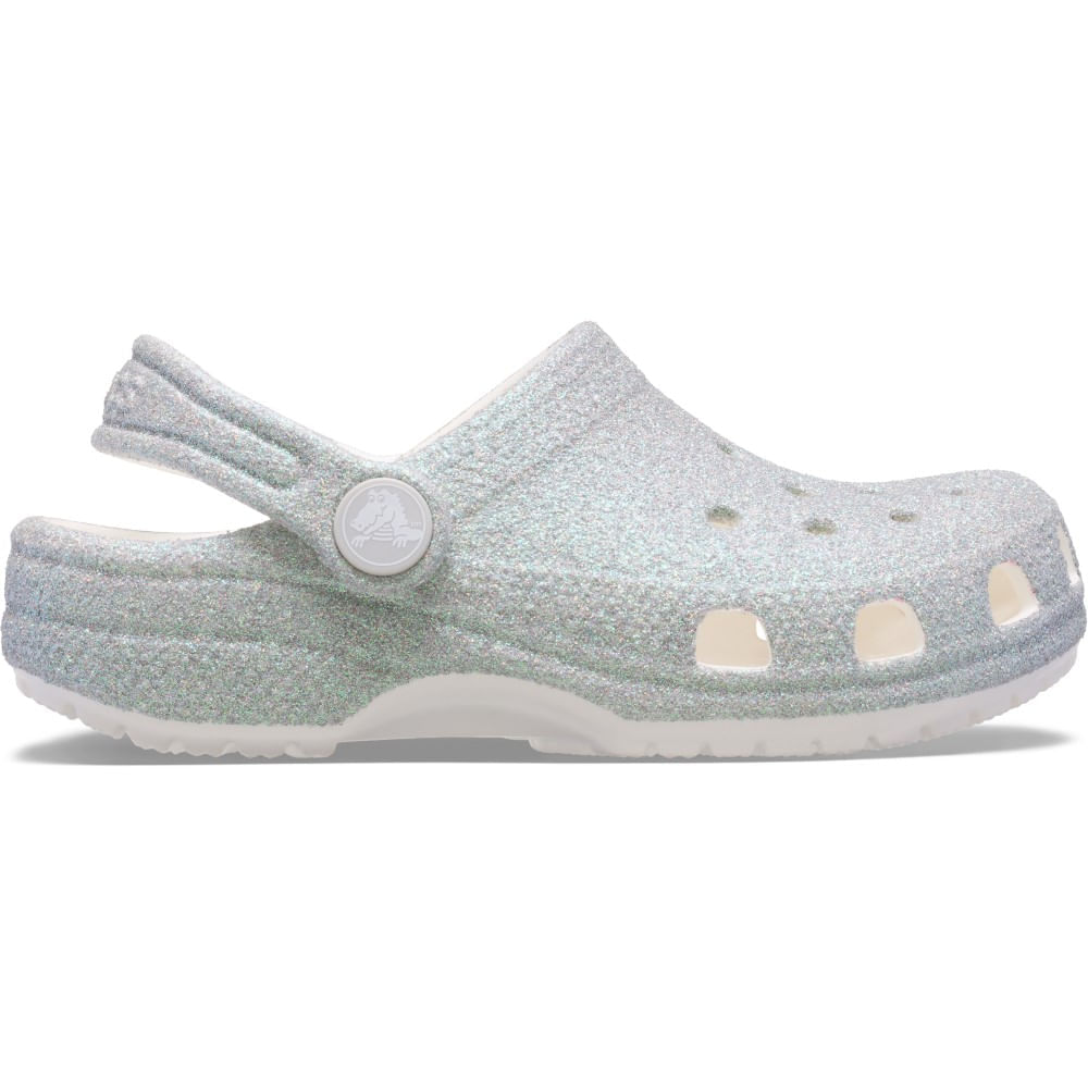 Sandália Crocs Iridescent Glitter Clog Juvenil WHITE 29