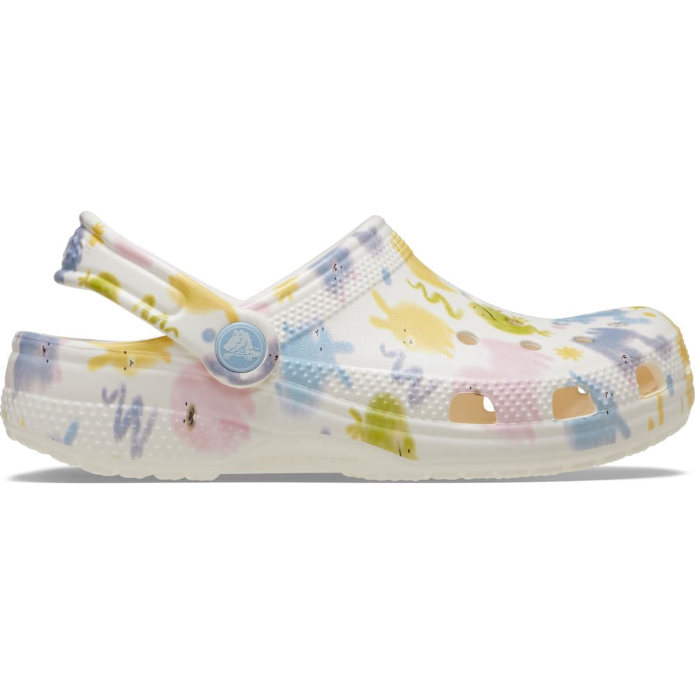Sandália Crocs Classic Pastel Pets Clog Juvenil CHALK 33