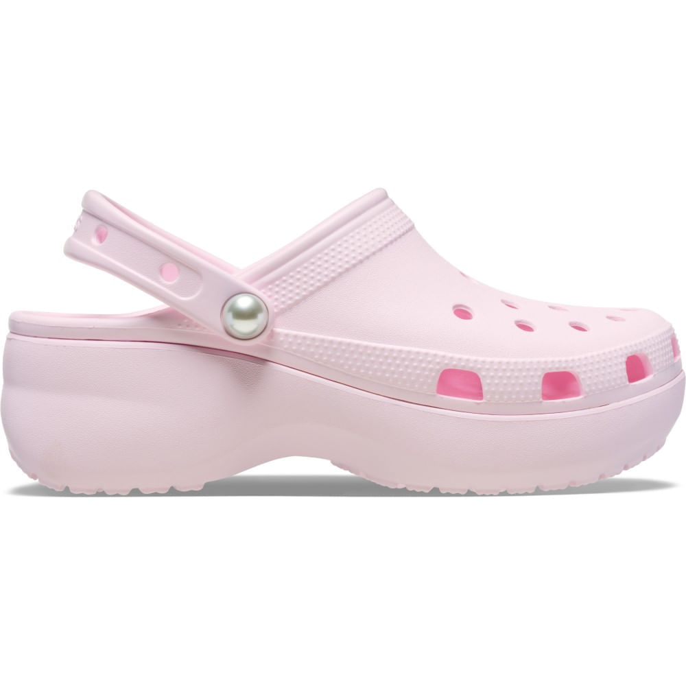 Sandália Crocs Classic Platform Pearl Clog PINK MILK 37