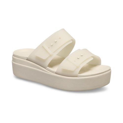 Sandália Crocs Brooklyn Buckle Frosted Low Wedge Sandal