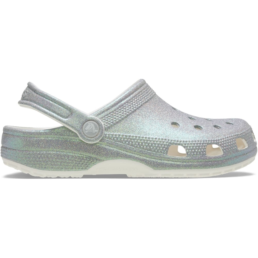 Sandália Crocs Iridescent Glitter Clog WHITE 35