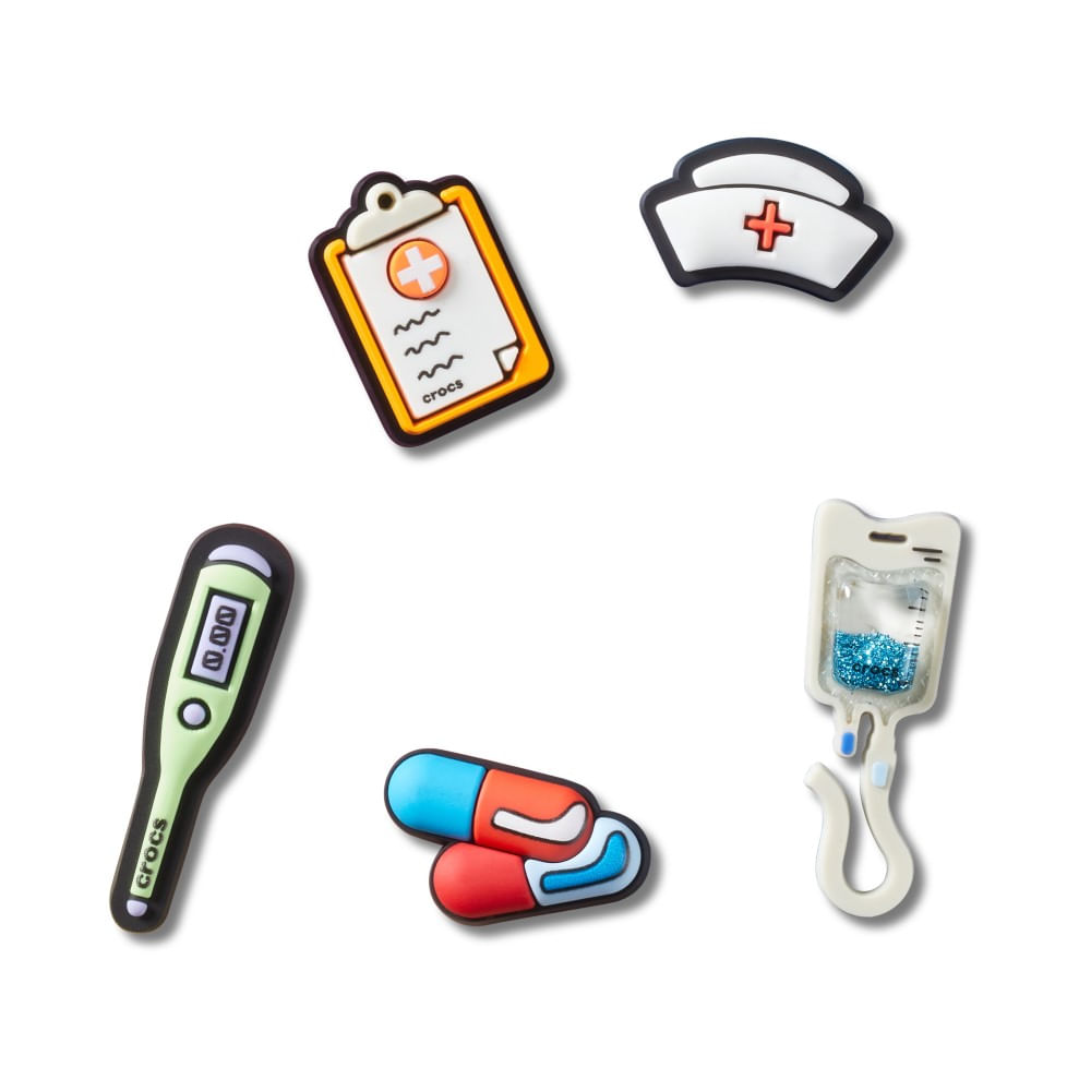 Jibbitz™ Assistência Médica Pack Com 5 Peças UNICO