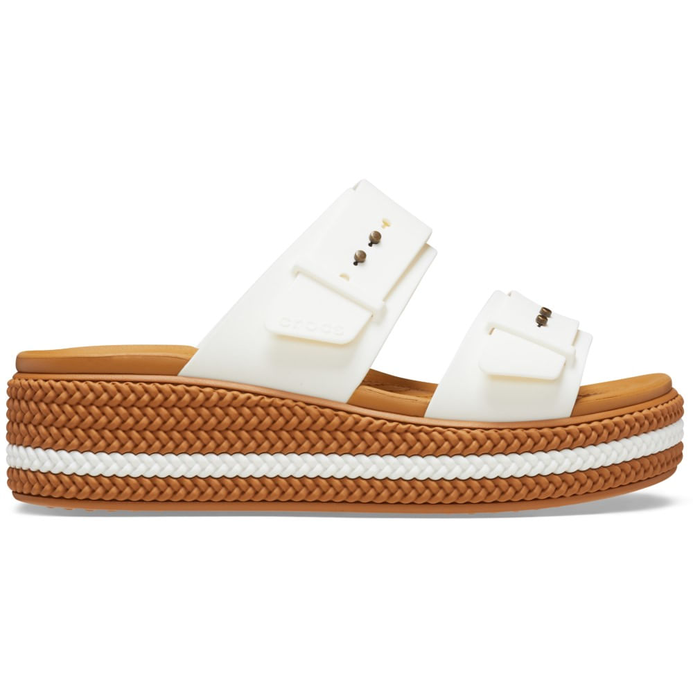 Sandália Crocs Brooklyn Woven Buckle Sandal CHALK 40