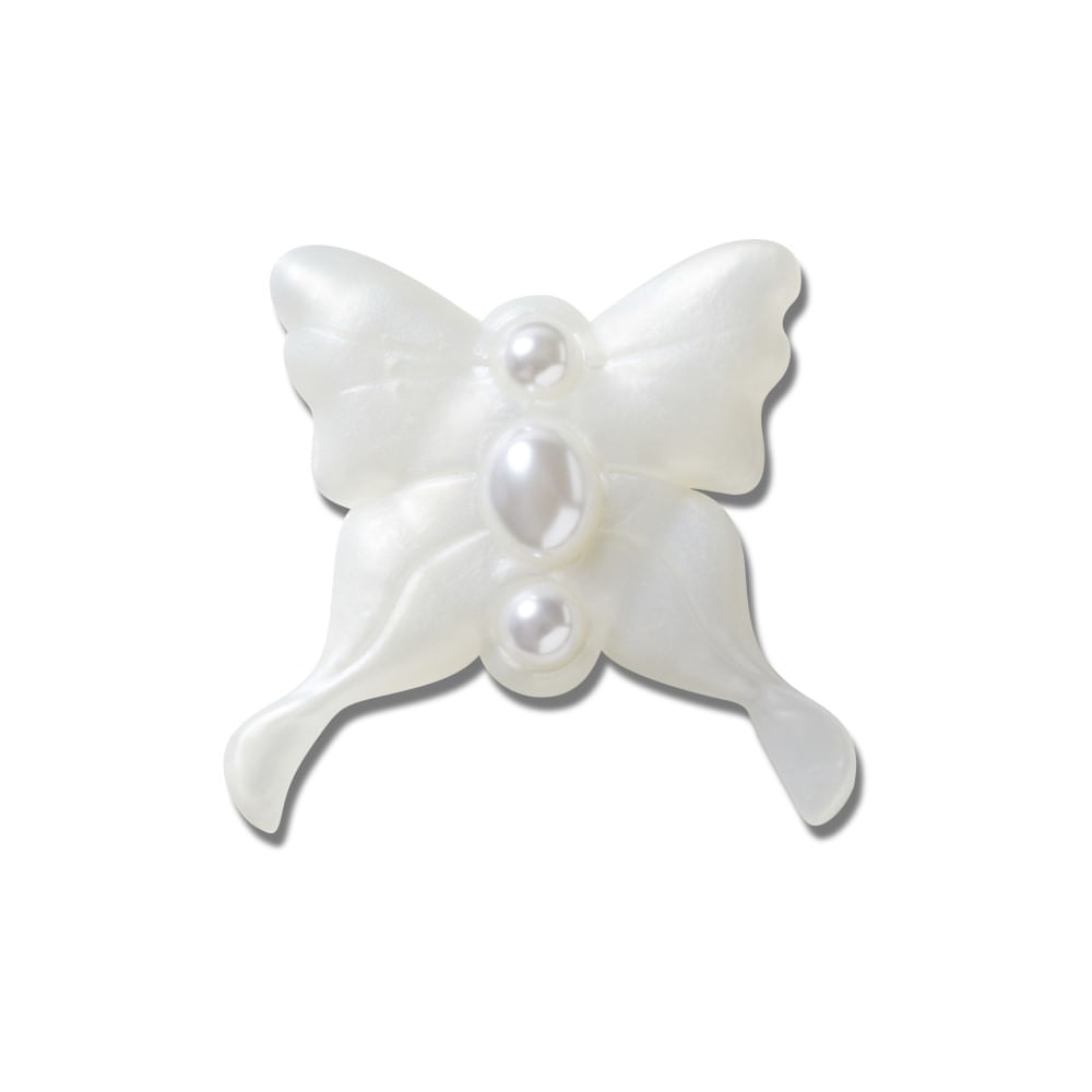 Jibbitz™ Meta Jelly Borboleta Branca UNICO
