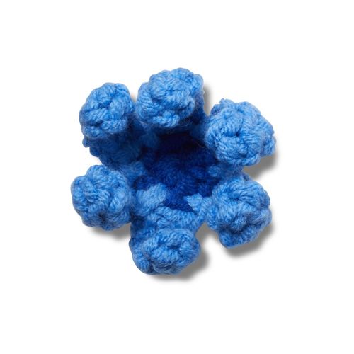 Flor de Crochê Azul