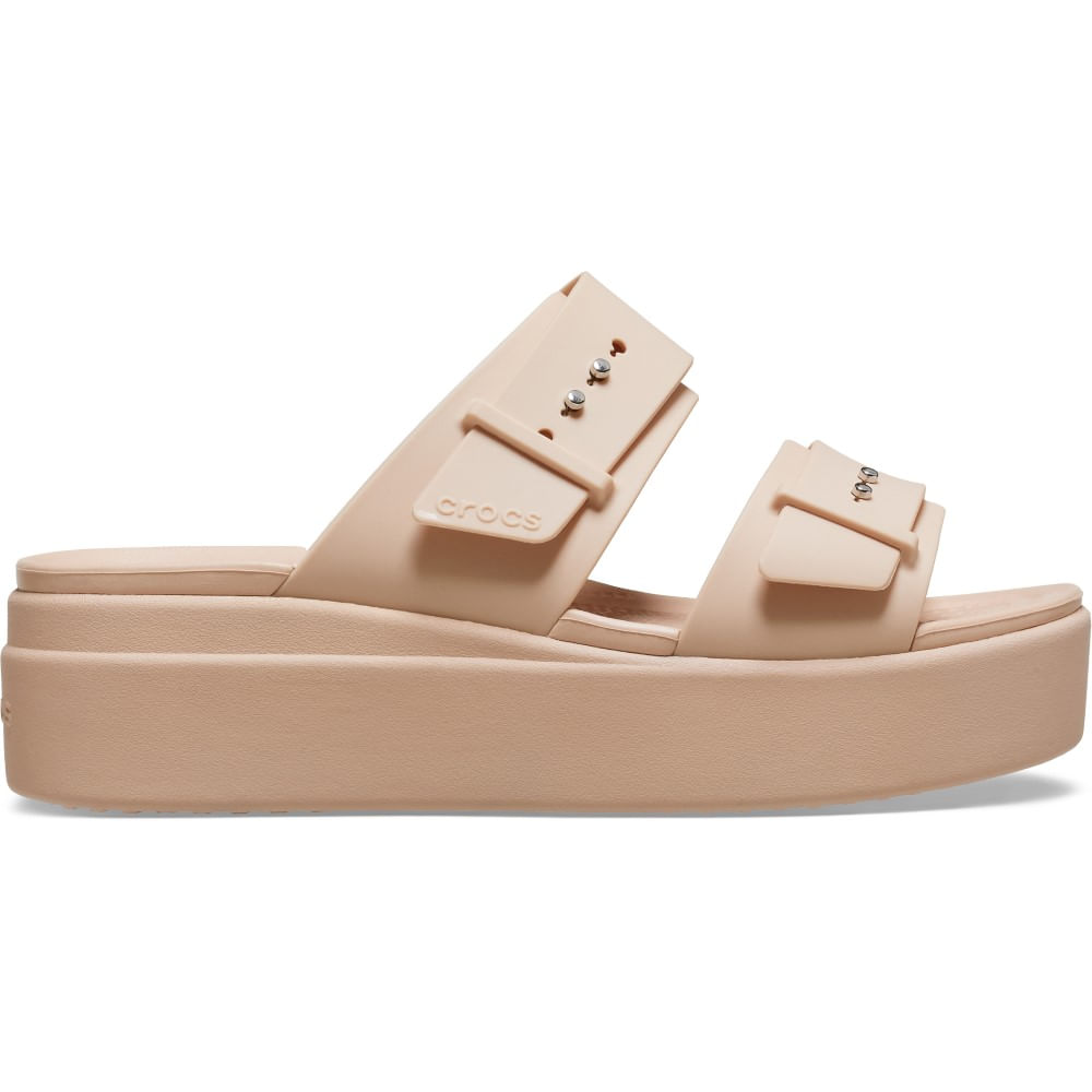 Sandália Crocs Brooklyn Low Wedge W Sandal PINK CARAMEL 35