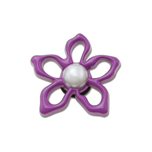 Jibbitz™ Floral Roxo com Pérola