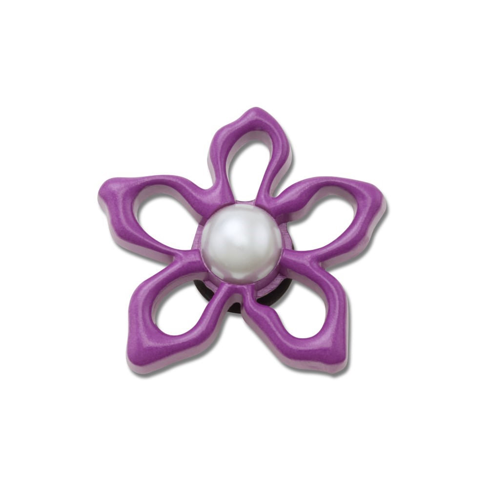 Jibbitz™ Floral Roxo com Pérola UNICO
