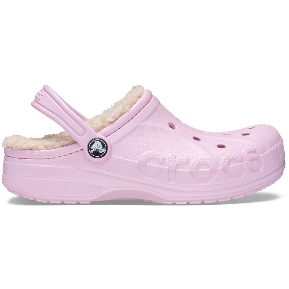 Sandália Crocs Baya Lined Clog Infantil BALLERINA PINK/WINTER WHITE 25