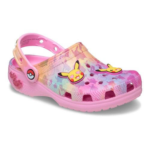 Sandália Crocs Pikachu Pink Classic Clog Juvenil