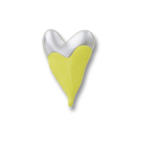 Coração Prata e Amarelo