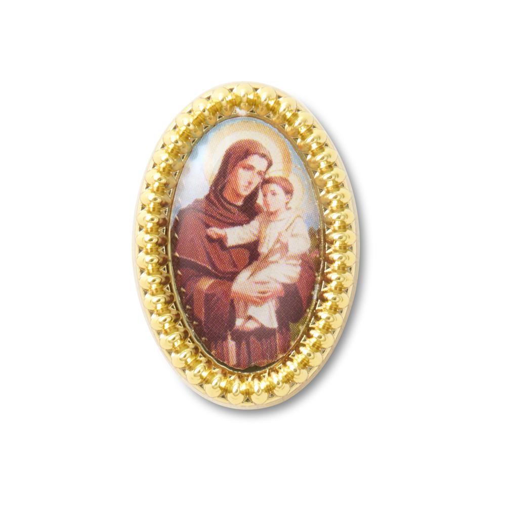 Jibbitz™ Santo Oval Dourado UNICO