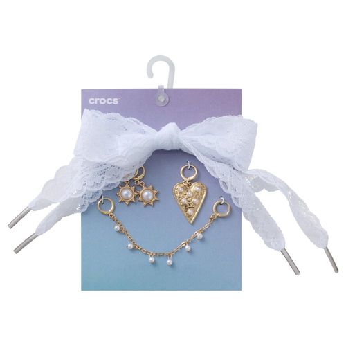 Cadarço de Renda e Kit Pingentes de Pérola