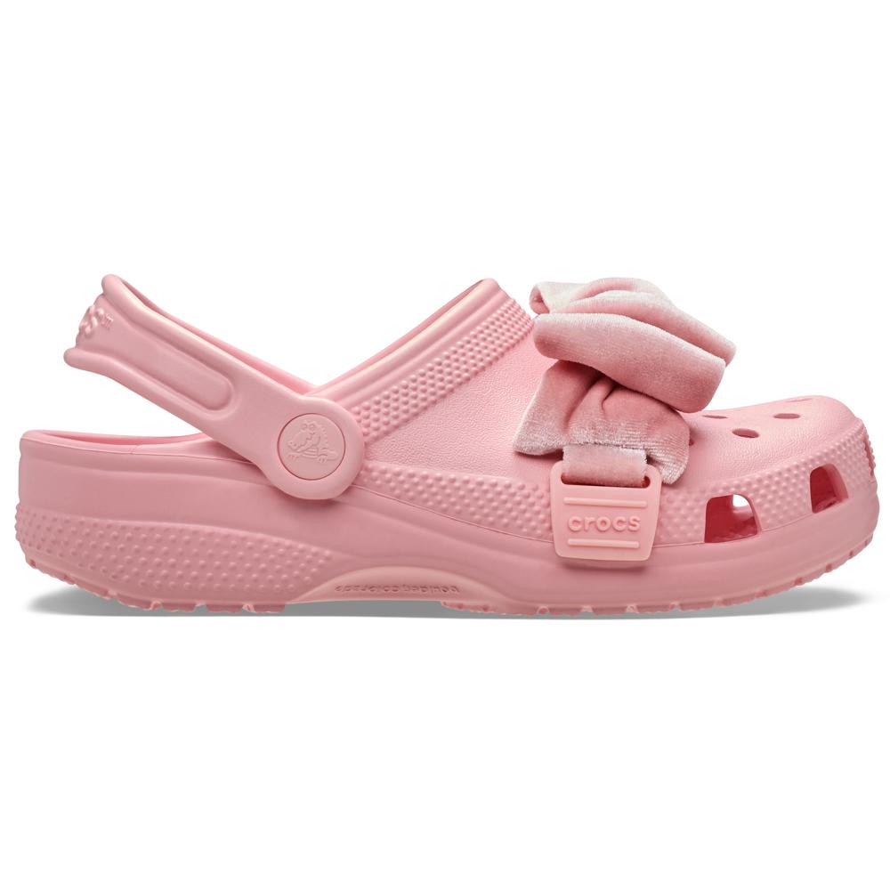 Sandália Crocs Classic Bow Clog Juvenil POWDER PINK 29