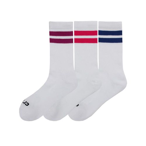 Kit Meias Listras Cano Alto Pack Com 3 Pares