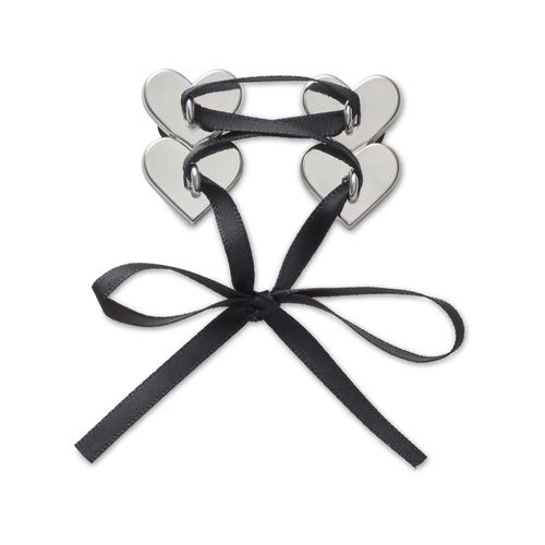 Coração Prata Com Laço