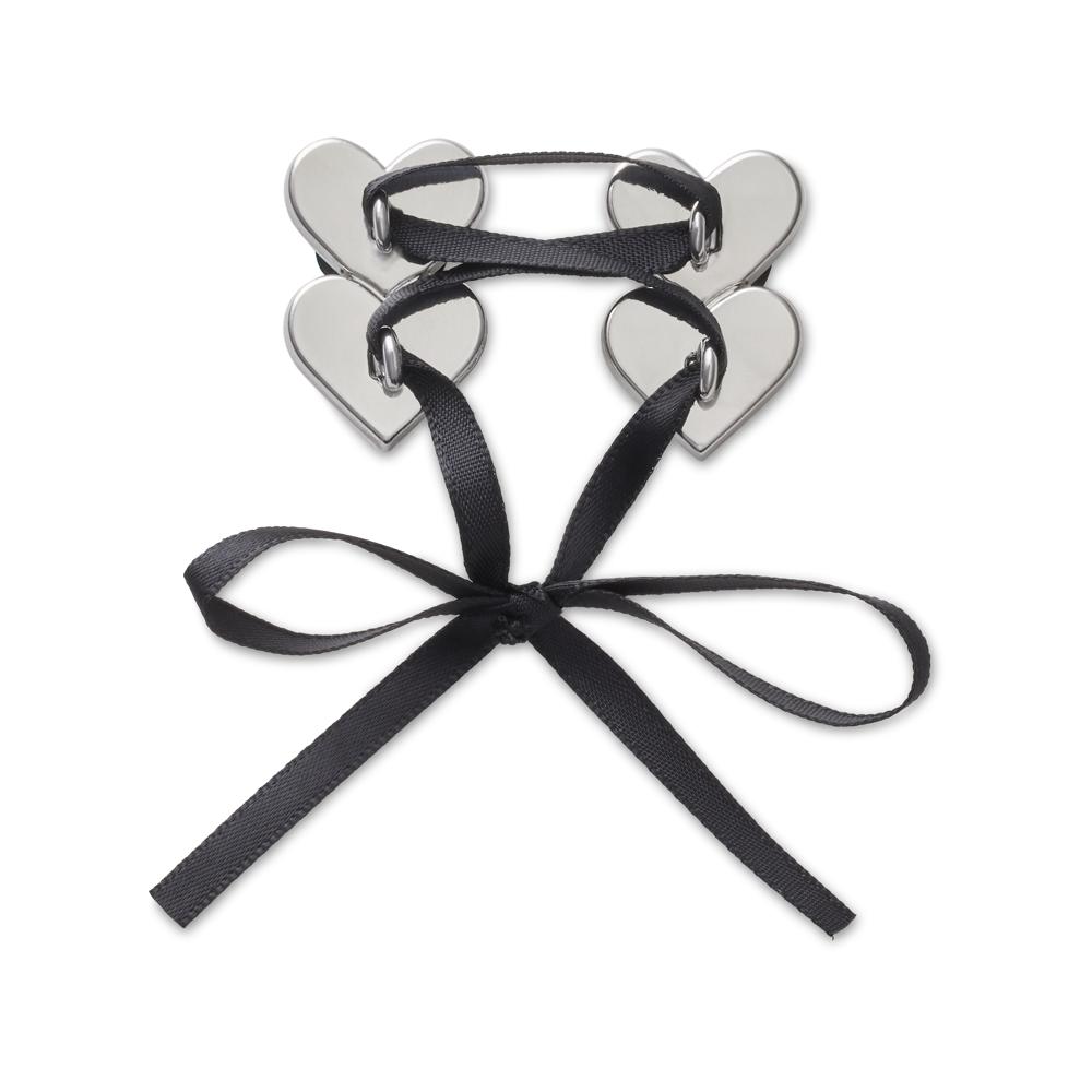 Jibbitz™ Coração Prata Com Laço UNICO