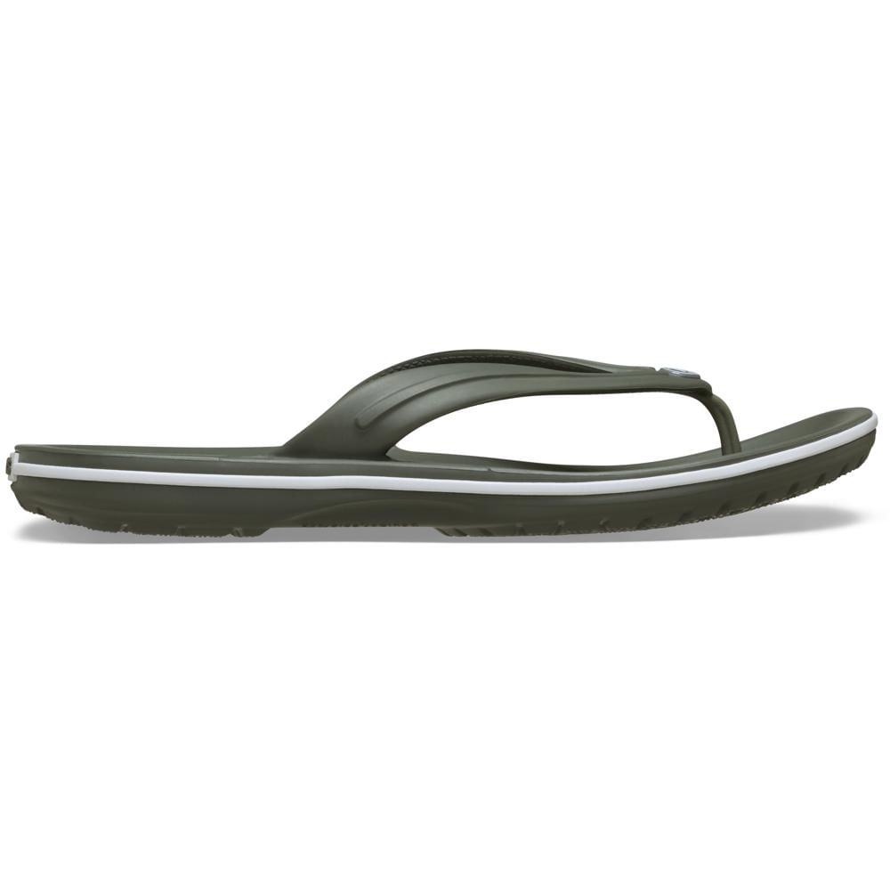 Chinelo Crocs Crocband Flip DUSTY OLIVE 35