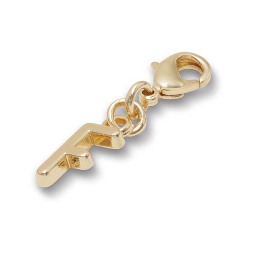 Pingente Letra F Dourada