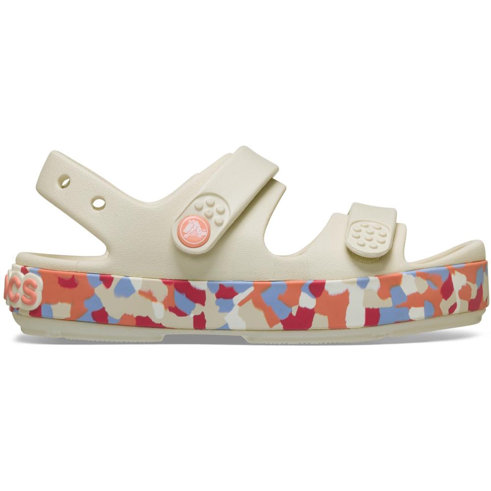 Sandália Crocs Crocband Cruiser Glow Confetti Band Sandal Infantil SUMMIT WHITE/GUAVA 22