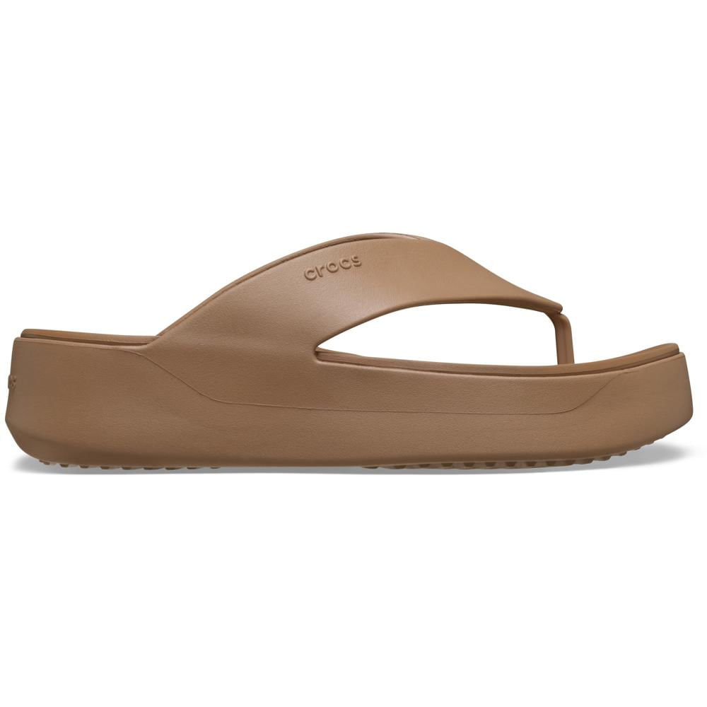 Sandália Crocs Getaway Platform Flip MILK CHOCOLATE 34
