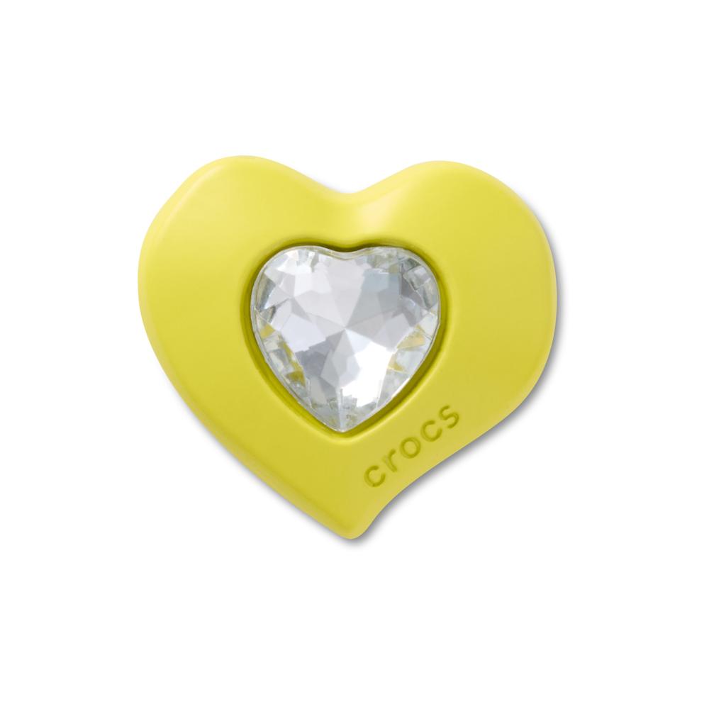Jibbitz™ Coração Amarelo Com Gema SMT UNICO
