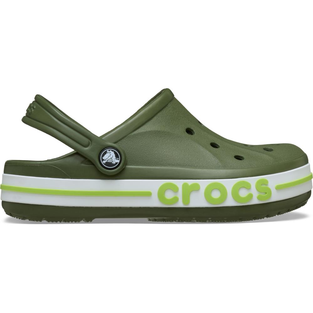 Sandália Crocs Bayaband Clog Juvenil ARMY GREEN/LIME PUNCH 29