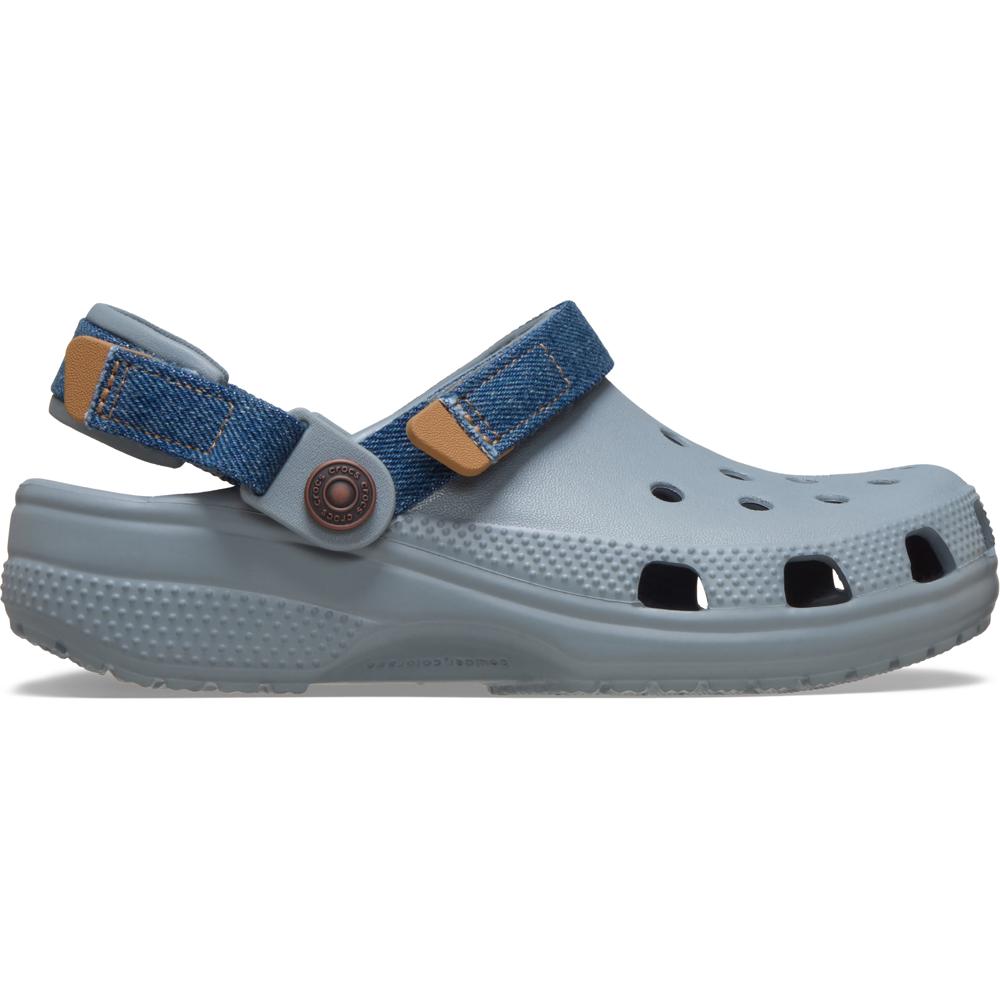 Sandália Crocs Classic Denim Adjustable Backstrap Clog Juvenil CONCRETE 29