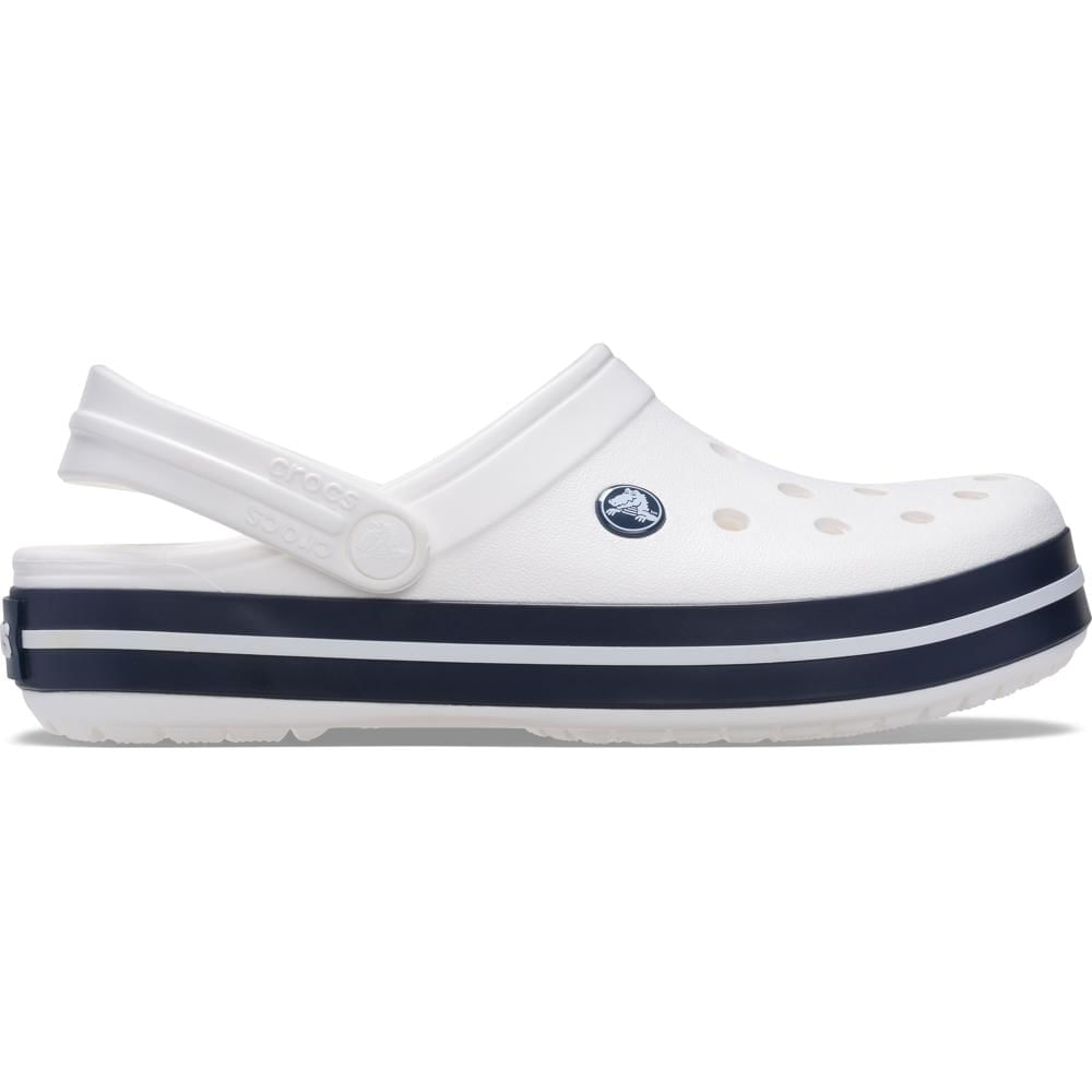 Sandália Crocs Crocband Clog Juvenil WHITE/NAVY 29