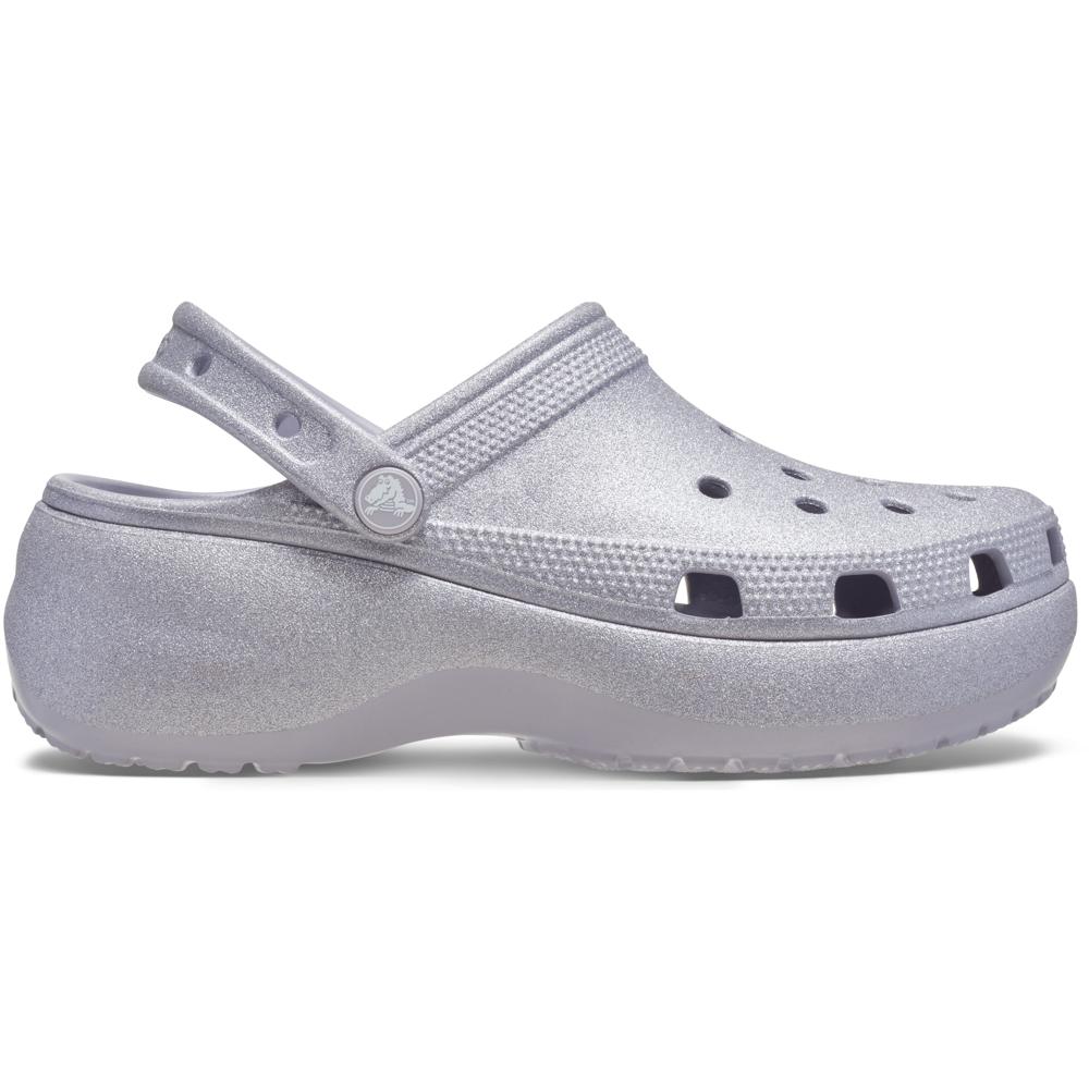 Sandália Crocs Classic Platform Glitter Clog W MAUVE MIST 39